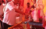 भक्तीमय वातावरण में भगवान श्री गणेशजी न.मा.द. महाविद्यालय परिसर में विराजमान